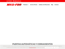 Tablet Screenshot of max-for.com